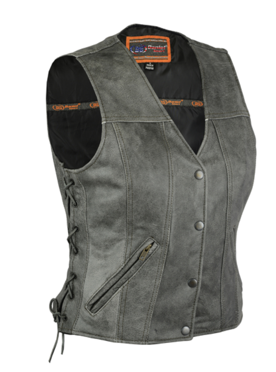 Gray Single Back Panel Concealed Carry Vest